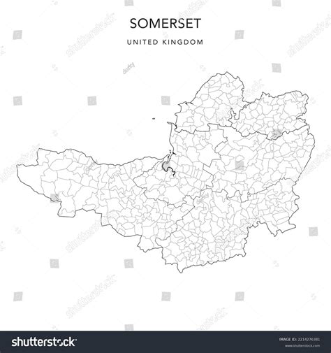 Administrative Map Somerset Counties Districts Civil Stock Vector ...