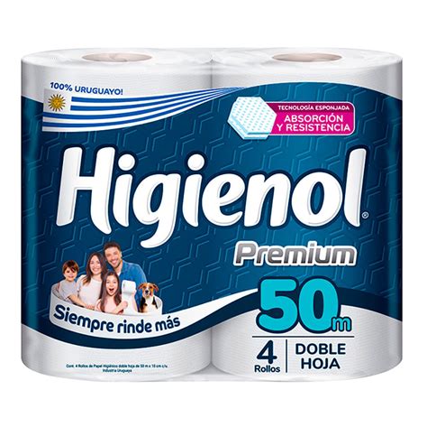 Papel Higiénico Higienol Premium Doble Hoja 50 M Disco