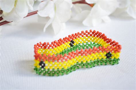 Ghana Flag African Beaded Maasai Braceletghanaian Flag Bead Bracelet