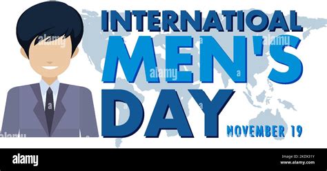 International Mens Day Poster Design Illustration Stock Vector Image