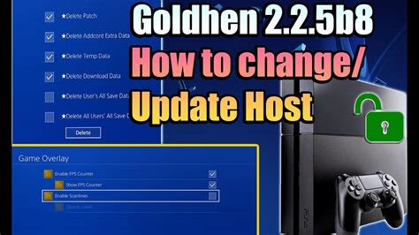 PS4 Jailbreak Goldhen 2 2 5b8 How To Change Update Host Which