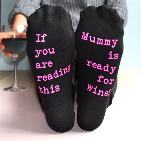 For Wine Personalised Socks Hardtofind