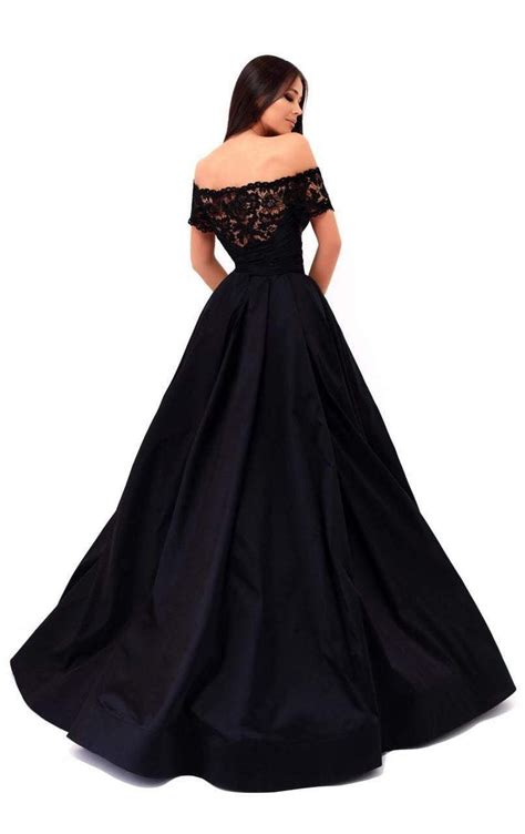 Tarik Ediz 50271 Off Shoulder Lace Ballgown Overskirt Dress Couture