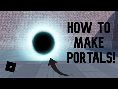 How To Make Portals In Roblox Tutorial Request YouTube