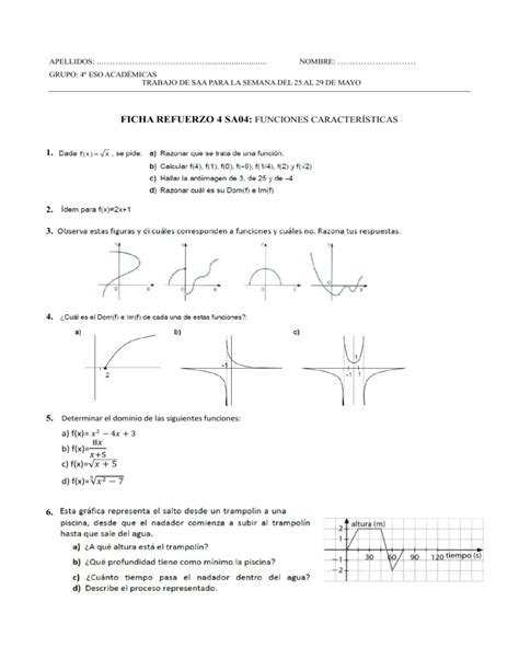 Ejercicios De Funciones