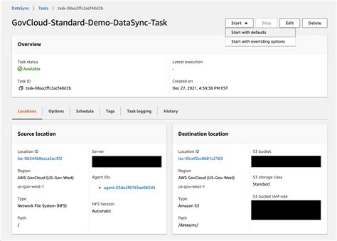 Move Data In And Out Of Aws Govcloud Us With Aws Datasync Aws Public Sector Blog