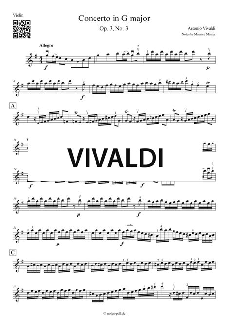 Vivaldi Concerto In G Major All Movements