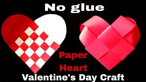 How To Make A Paper Heart Valentine S Day Craft Ideas No Glue Craft Origami Heart Tutorial