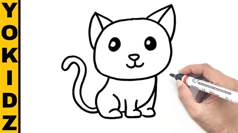 Cómo dibujar un gato Dibujo de gato Fácil