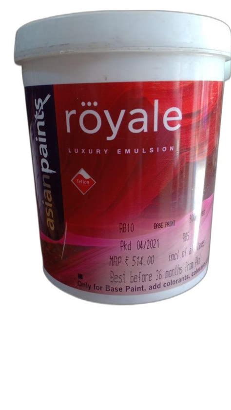 Asian Royale Shyne Luxury Emulsion Paint 1 Liter At Rs 204 Litre