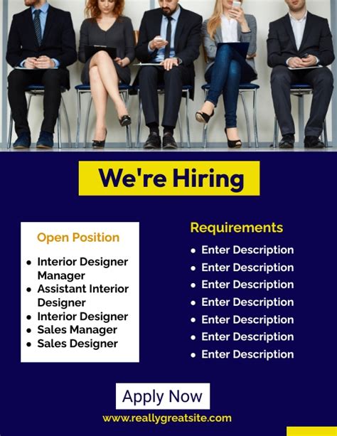 Hiring Flyer Template Postermywall