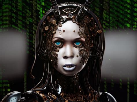 Artificial Intelligence Female Robot Stock Illustration Illustration