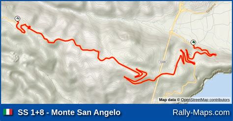 SS 1 8 Monte San Angelo Stage Map Rally Del Gargano 1998 Rally