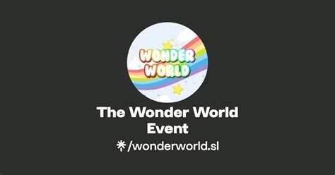 The Wonder World Event Instagram Facebook Linktree