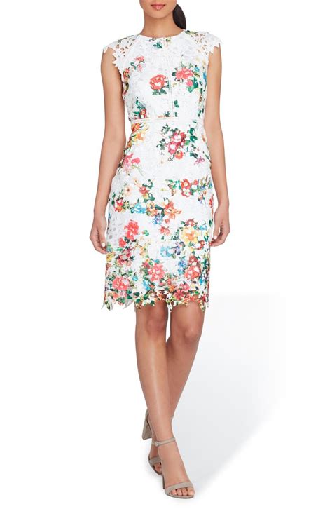 Tahari Floral Print Lace Sheath Dress Nordstrom