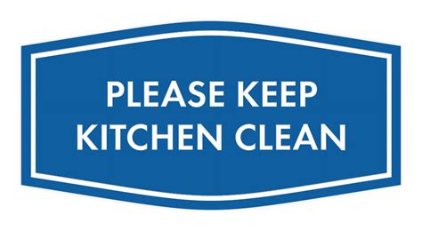 Signs ByLITA Fancy Please Keep Kitchen Clean Sign - Kitchen Signs | Durable Material | Cleaning ...