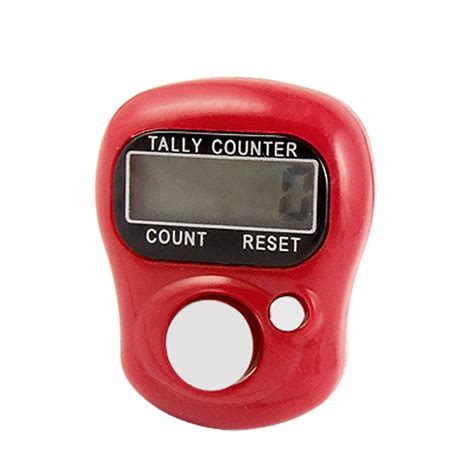 Unique Bargains Manual Red Electronic Hand Finger Tally Counter 0 99999