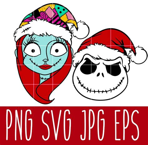 Jack Sally Christmas Svg Sandy Claws SVG Nightmare Svg Cricut Cut