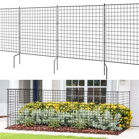 Icitywall 5 Panels 36w X 39 H No Dig Decorative Metal Garden Fence