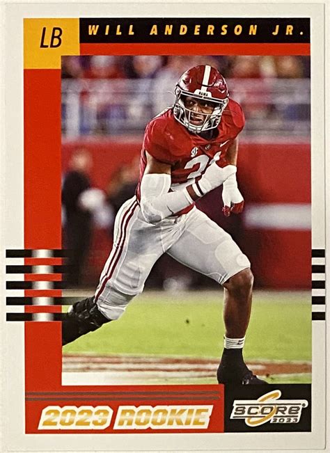 Will Anderson 2023 Panini Score Football Alabama Crimson Tide Rookie