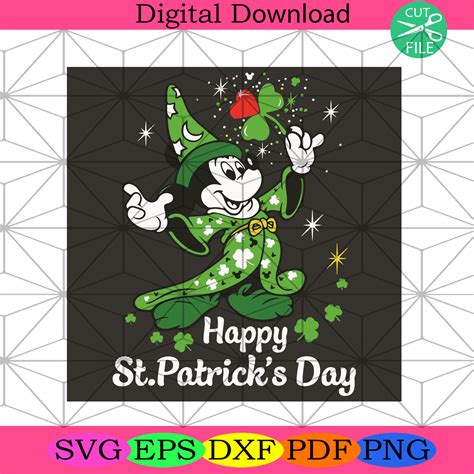 The Mickey Mouse Happy Saint Patricks Day Svg Mickey Mouse Svg Happy