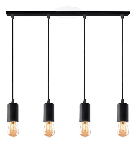 L Mpara Colgante Led De Techo Gioluce Delta Bl Ne Color Negro V