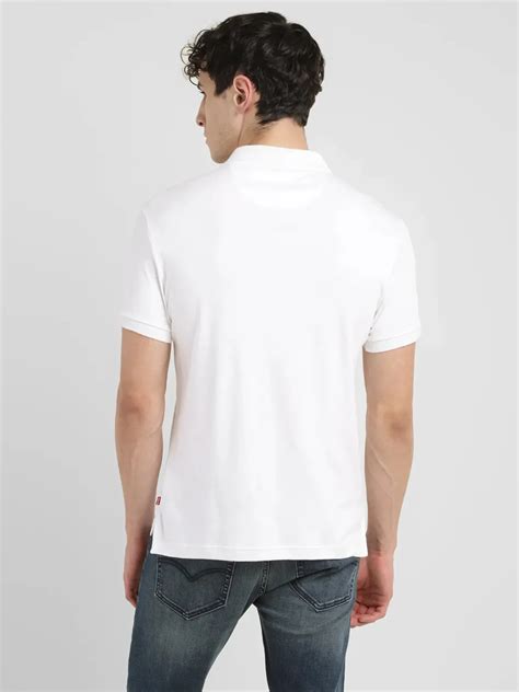 Levis White Cotton Plain Polo T Shirt G3 Mts17556 United States