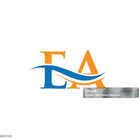 Desain Logo Premium Letter Ea Dengan Konsep Water Wave Desain Logo Ea