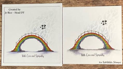 Rainbow Bridge By Jo Rice Laviniastamps Cardmaking YouTube