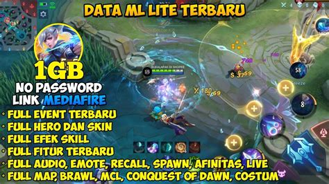 Data ML Lite 1GB Full Event Patch Terbaru Mlbb Lite ML Lite Full