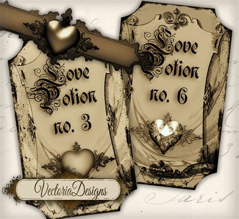 Love Potion Labels Bottle Labels Digital Valentines Labels - Etsy