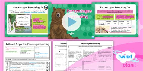 Planit Y6 Ratio And Proportion Lesson Pack Solving Percentage Problems 4