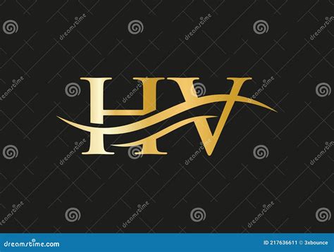 Carta Criativa De Hv Conceito De Luxo Design Moderno Do Logotipo