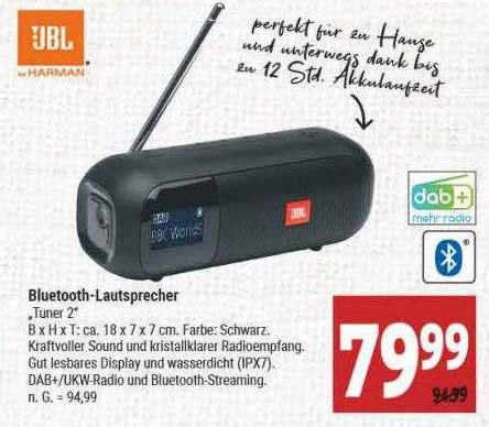 Jbl Bluetooth Lautsprecher Tuner 2 Angebot Bei Marktkauf 1Prospekte De