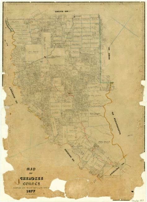 Map of Cherokee County – Legacy of Texas