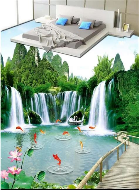 Gambar Pemandangan Air Terjun 3D – serat