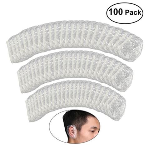 100pcs Disposable Clear Shower Water Ear Protector Cover