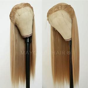 Amazon Maycaur Lace Front Wigs Blonde Wig Long Straight Heat