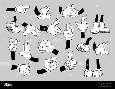 Cartoon Hands And Legs Set Stock Vector Image Art Alamy