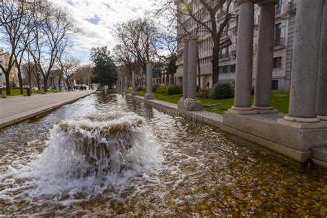 Paseo De Recoletos Is A Wide Boulevard In Central Madrid Leading From