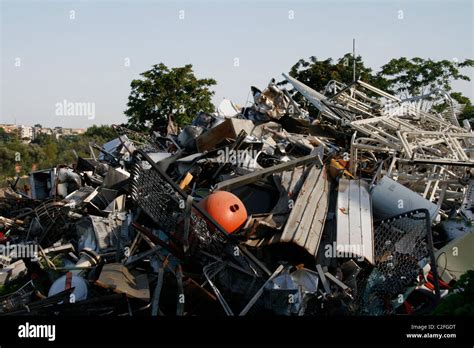 Scrap Metal Dealer Merchant Yard Stock Photo Alamy