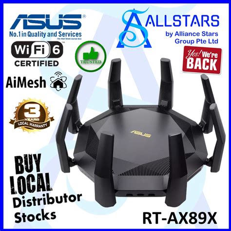 ASUS RT AX89X AX6000 Dual Band 12 Stream WIFI 6 Ultra Performance