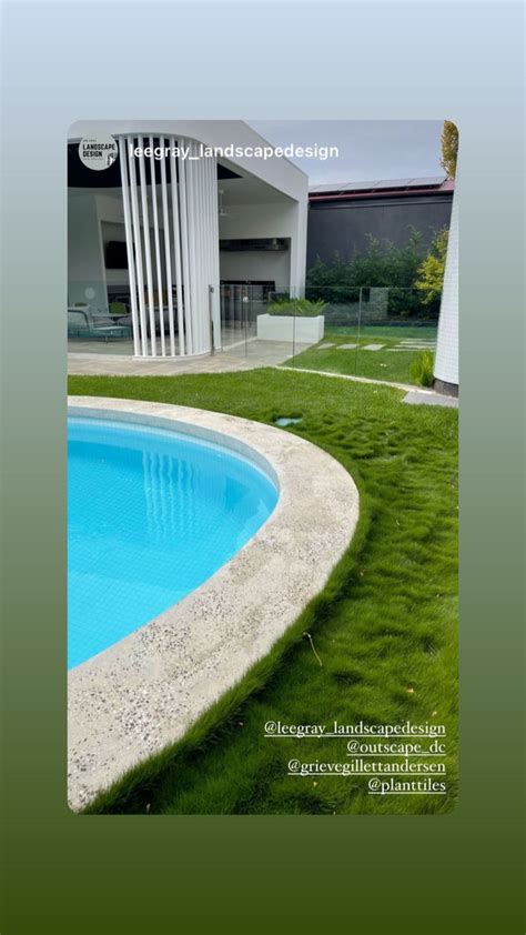 Plant Tiles Of Zoysia Tenuifolia Used Around A Pool From