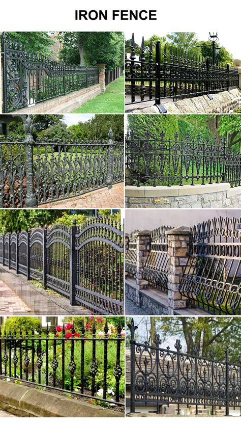 Home Garden Decoration Courtyard Driveway Cast Wrought Iron Main Gate