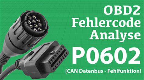 Obd Dtc Fehlercode P Can Datenbus Fehlfunktion