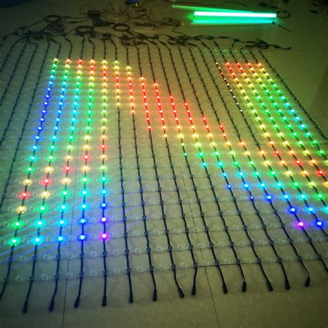 Programmable LED Curtain Display RGB Transparent LED Pixel Grid Screen