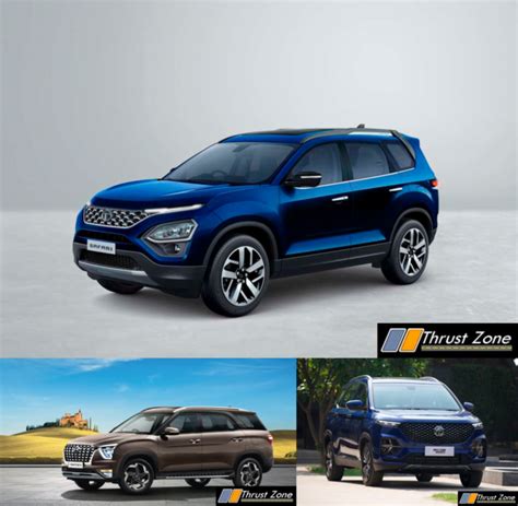 Quick Price Comparison Tata Safari Vs Hyundai Alcazar Vs Mg Hector Plus