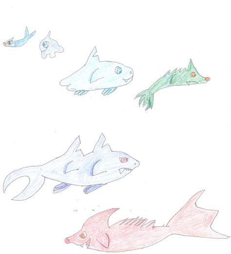 Shark(Water Starter) Fakemon Evolution by dalejandre1 on DeviantArt