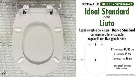 Copriwater LIUTO BIANCO STANDARD Ideal Standard Dedicato