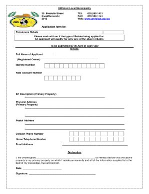 Fillable Online Umfolozi Gov Uc Form Ct Fill Online Printable